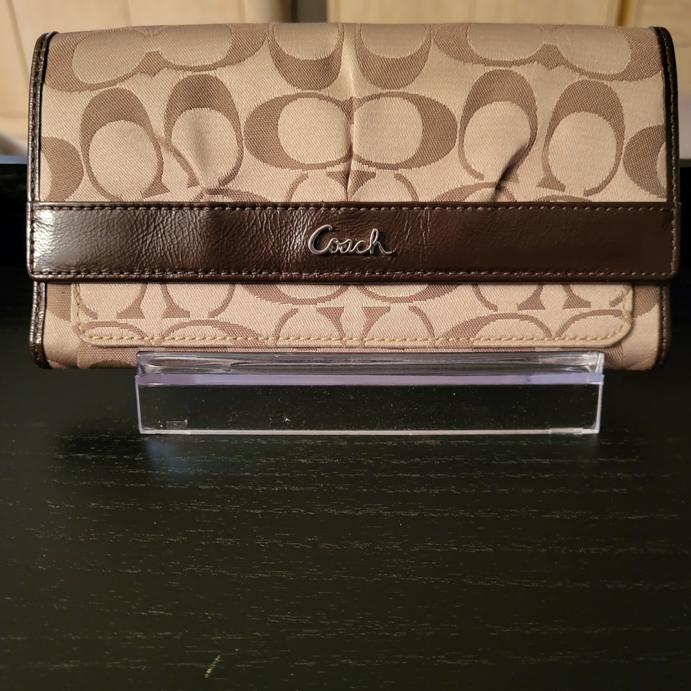 Coach Brown and Tan Wallet